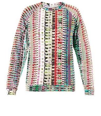 Mary Katrantzou Foli rose grid-print sweatshirt