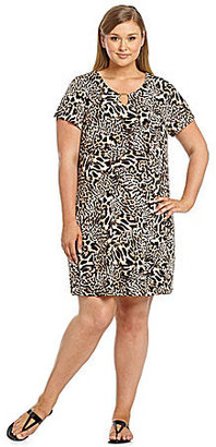 Calvin Klein Woman Animal-Print Knit Dress