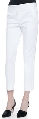 Reed Krakoff Cropped Skinny Pants, White
