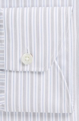 Canali Regular Fit Stripe Dress Shirt