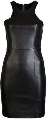 Mason by Michelle Mason Black leather dress