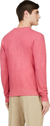 Kris Van Assche Krisvanassche Pink Melange Varsity Patch Sweatshirt