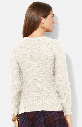 Lauren Ralph Lauren Pointelle Knit Sweater (Regular & Petite)