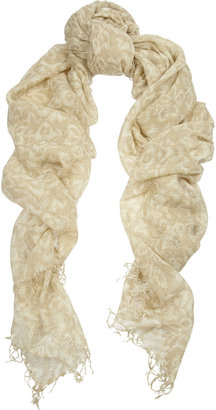 Chan Luu Printed cashmere and silk-blend scarf