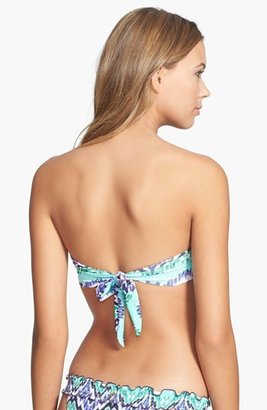 Sofia by Vix Swimwear 'Mahal' Tie Dye Smocked Bandeau Bikini Top