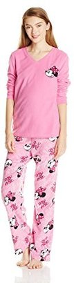Disney Women's Minnie Mouse Microfleece Pajama Set