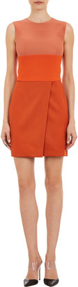 Narciso Rodriguez Colorblock Crossover-Wrap Dress