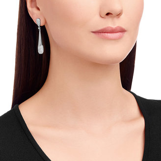 Swarovski Cypress Pierced Earrings, Small, White, Rhodium Plating