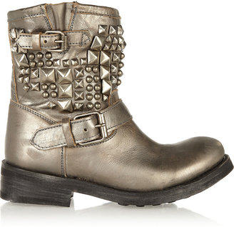Ash Tyler studded metallic leather boots