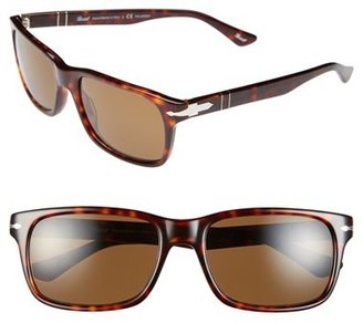 Persol Men's 58Mm Rectangle Sunglasses - Havana