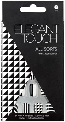 Elegant Touch Abstract Nail Allsorts - Black/Gold