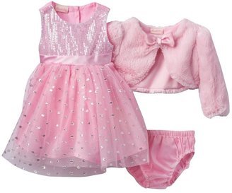 Nannette sparkle dot & sequin dress set - baby