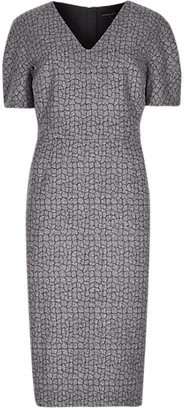 Marks and Spencer Speziale Jacquard Shift Dress with Wool