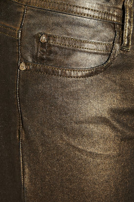 Faith Connexion Metallic mid-rise skinny jeans