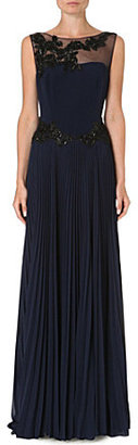 Notte by Marchesa 3135 NOTTE BY MARCHESA Pleated-skirt embellished gown