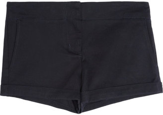 L'Agence Stretch-cotton twill shorts