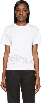 Band Of Outsiders White Sempé St. Tropez Sketch Print T-Shirt