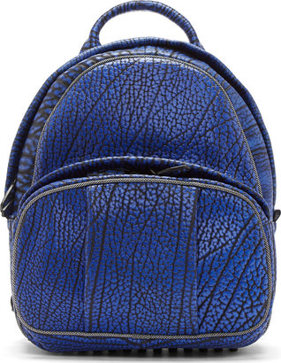 Alexander Wang Nile Blue Textured Leather Dumbo Backpack