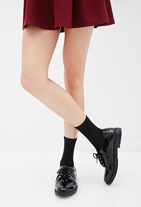 Forever 21 Faux Patent Leather Oxford Shoes