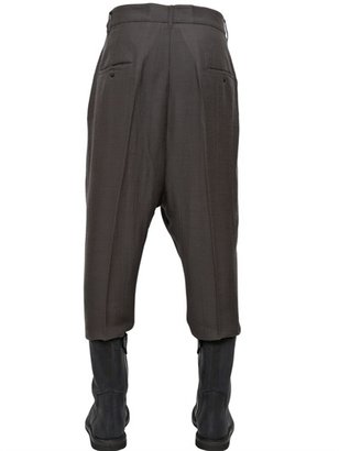 Rick Owens Astaire Cropped Wool Gauze Trousers