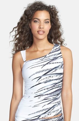 CoCo Reef 'Floating Reeds' One-Shoulder Tankini Top