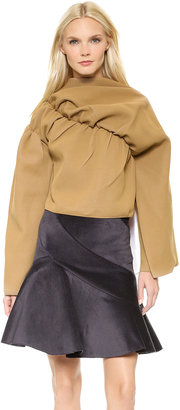 J.W.Anderson Ruched Sleeve Drape Top