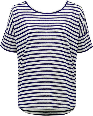 Forever New Coco stripe linen slouchy top