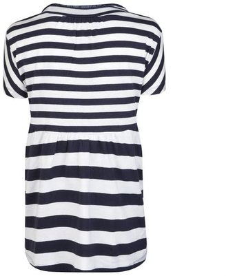 Moncler Striped Frill Jersey Top