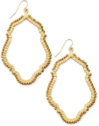 Nakamol Bead-Wrapped Hoop Earrings, Gold