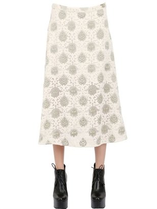 Rebecca Minkoff Lurex Embroidered Viscose Skirt