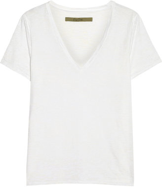Enza Costa Burnout-effect cotton-blend T-shirt