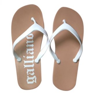 Galliano Beige Rubber Sandals