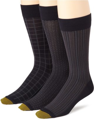 Gold Toe mens Microfiber Fashion 3 Pack dress socks