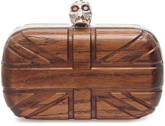 Alexander McQueen Britannia Wooden Skull Box Clutch