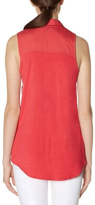 The Limited Outback Red® Woven Front Sleeveless Blouse