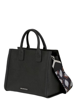 Karl Lagerfeld Paris Rock Saffiano Leather Top Handle Bag