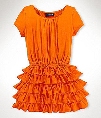 Ralph Lauren Childrenswear 2T-6X Shirred Jersey Dress