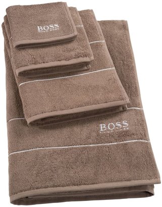 HUGO BOSS Plain taupe bath mat 50x70