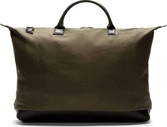 WANT Les Essentiels Olive Canvas & Leather Hartsfield Weekender Bag