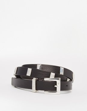 French Connection Skinny Leather Belt