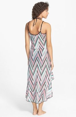 Becca 'Stay Connected' Crochet Ruffle High/Low Cover-Up Dress
