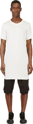 Rick Owens Ivory Overlong Jersey T-Shirt