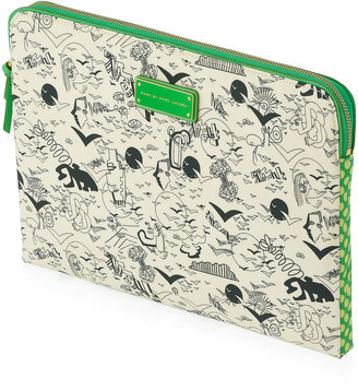 Marc by Marc Jacobs Coated Canvas Doodle Print 13" Computer Case
