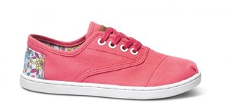 Toms Pink Inked Heel Patch Youth Cordones
