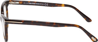 Tom Ford Black Tortoiseshell Cat-Eye Optical Glasses