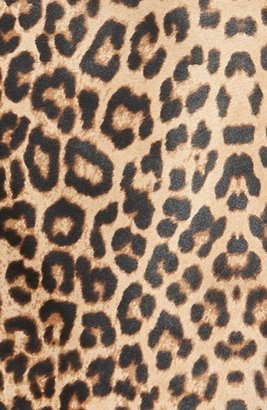Halogen Leopard Print Genuine Calf Hair & Leather Pencil Skirt (Regular & Petite)