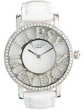 Lipsy White Strap Watch With Mother Of Pearl Dial - white