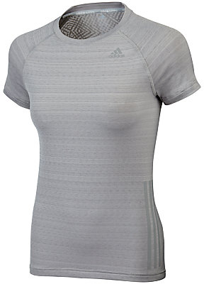 adidas Supernova Short Sleeve Running T-Shirt, Grey