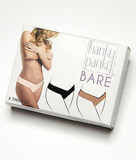 Hanky Panky Bare Eve Natural Rise Thong 3-Pack Panty