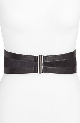 Another Line Calf Hair Inlay Stretch Belt
